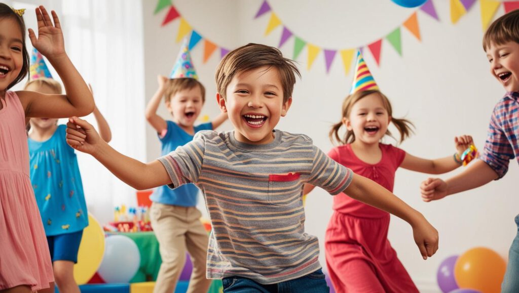 Blij kind van 9 aan het dansen